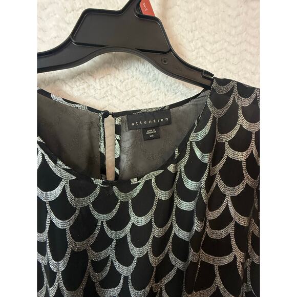 BN #1 Attention Black and silver sheer dress, Size L - Picture 2 of 5